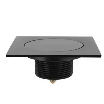 Аксессуары для ванной комнаты, сливы для ванны с антизапахом, квадратные, латунные, хромированные, 10 * 10 см, слив для пола, душевая заглушка для ванной комнаты Black