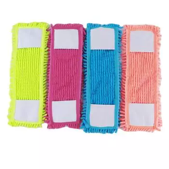 Аксессуары для ванной комнаты Сменные моющиеся насадки для швабры из микрофибры Подходит для плоских швабр с распылителем Инструменты для уборки дома Кухонные принадлежности Ткань 1pc оранжевый