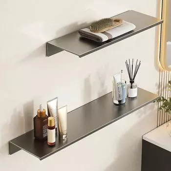 Аксессуары для ванной комнаты Space Aluminum Black Полки для ванной комнаты Кухонная настенная полка для душа Стеллаж для хранения 30-50 см Органайзер для гостиной