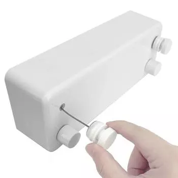 Аксессуары для ванной комнаты Вешалка для белья Сушилка для одежды 4,2 м Бельевая веревка Выдвижная двухслойная White