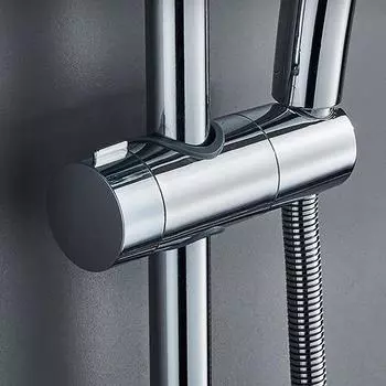 Аксессуары для ванной комнаты Вращение на 360° 18-25 мм Регулируемый держатель для душевой лейки Зажим для держателя душа Скользящий кронштейн для душевой лейки