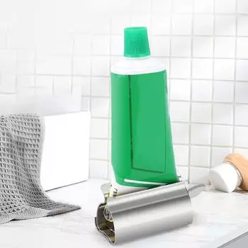 Аксессуары для ванной комнаты Выжиматель зубной пасты Роликовый отжимной ролик из нержавеющей стали Вращающийся дозатор для мазей Косметика