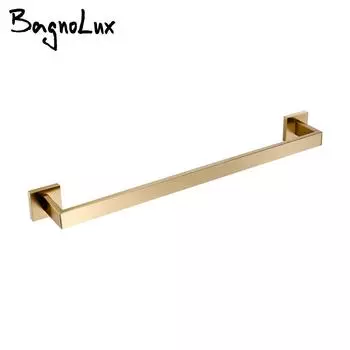 Аксессуары для ванной комнаты Золотая вешалка для полотенец для ванной комнаты Матовая золотая вешалка для полотенец для ванной комнаты Настенный держатель для полотенец 24” или 16”
