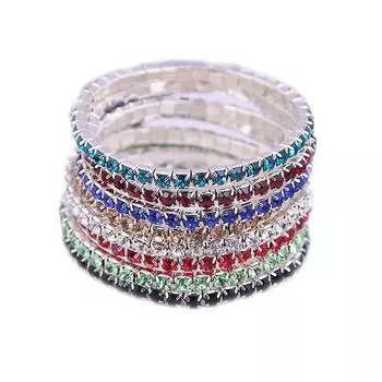 Аксессуары для вечеринок, ювелирные изделия, браслет со стразами, однорядный браслет-цепочка с бриллиантовым когтем для женщин красный