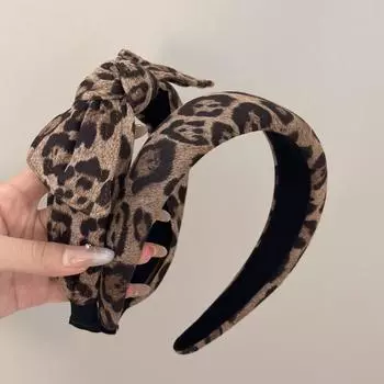 Аксессуары для волос бант для девочек женские повязки на голову корейская йога-лента ведущая мода винтаж популярный обруч для взрослых kpop подарок макияж новый цветной печати леопарда
