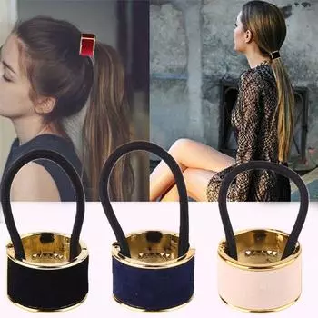 Аксессуары для волос Цинк Цинковый сплав Фланель Резинка для волос Держатель для хвоста Пряжка для хвоста Резинки для волос Шнурки для волос чёрный