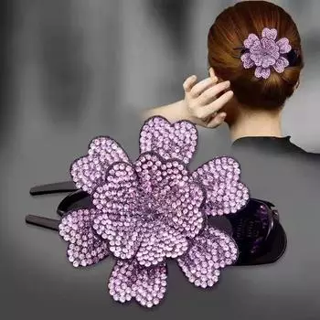 Аксессуары для волос для девочек из смолы, женские, со стразами, заколка-уточка в корейском стиле, заколка-цветок для волос C