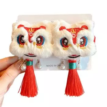 Аксессуары для волос для девочек Открытки для волос в китайском стиле Детские заколки Подарки на год Прически на год Он K4B8 style4-One size