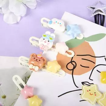 Аксессуары для волос для девочек, супер милая шпилька со звездой, летняя челка на лбу, заколка для волос с пентаграммой, заколки на голову, головной убор as the picture