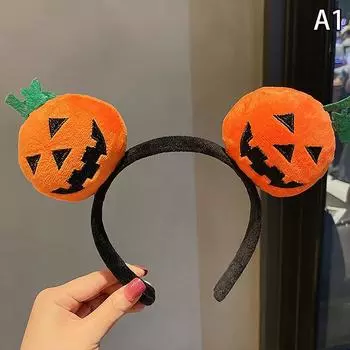 Аксессуары для волос для мультяшных кукол, праздничные наряды, головные уборы, украшения, повязка на голову в виде тыквы, забавная повязка на голову на Хэллоуин