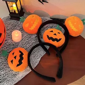 Аксессуары для волос для мультяшных кукол, праздничные наряды, головные уборы, украшения, повязка на голову в виде тыквы, забавная повязка на голову на Хэллоуин