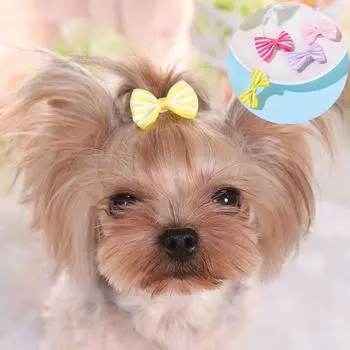 Аксессуары для волос для собак, косметические товары, заколки для волос для щенков, банты-бабочки, заколки для волос с бантом, заколка для волос