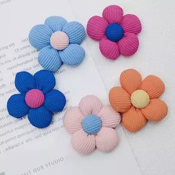 Аксессуары для волос и обуви из ткани с пряжкой из пяти лепестков своими руками, полуфабрикаты из пузырчатой ткани