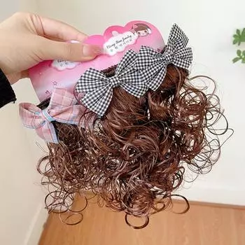 Аксессуары для волос Красный детский парик шпилька для волос новогодний головной убор детские аксессуары для волос бант заколка для волос A