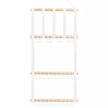 Аксессуары для волос Подставка-держатель для бантов Подвесная настенная заколка-органайзер для девочек и детей белый