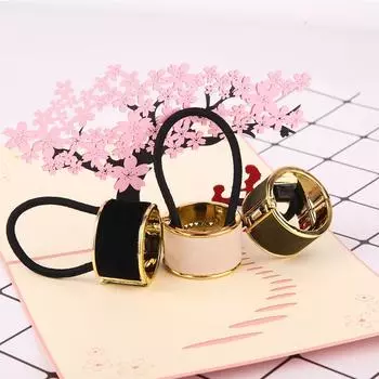 Аксессуары для волос Резинка для волос Цинк Цинковый сплав Шнурки для волос Пряжка для хвоста Резинки для волос Держатель для хвоста чёрный