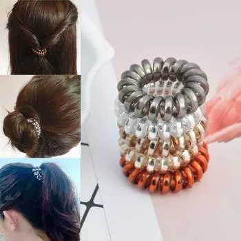 Аксессуары для волос Резинка для волос Телефонный провод Резинка для волос Резинки для волос Конский хвостик Шнур для волос золотой