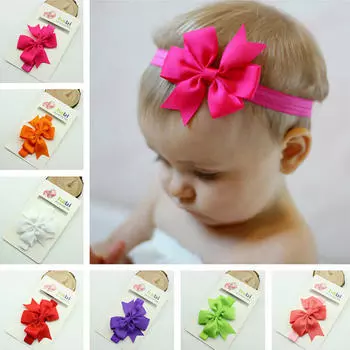 Аксессуары для волос с цветами для маленьких девочек с бантом на голову 1