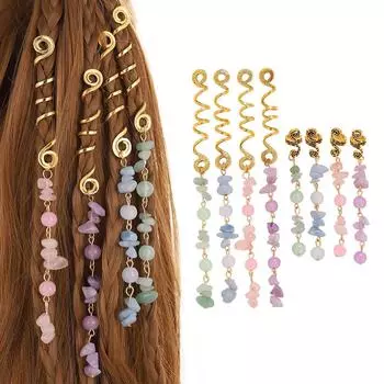 Аксессуары для волос с плетением: Модный парик-подвеска с большой оплеткой из сплава для стилей «сделай сам» short небесно-голубой