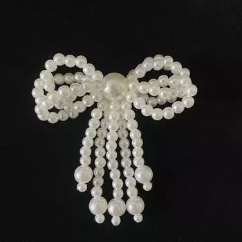 Аксессуары для волос, серьги, одежда, обувь, шляпы и аксессуары для декора своими руками из жемчуга и банта жемчужина белый
