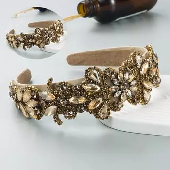 Аксессуары для волос украшения для волос повязка на голову в стиле ретро с широкими полями в стиле барокко модная женская мода 35*3cm белый