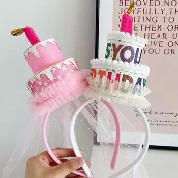 Аксессуары для волос в корейском стиле, повязка на голову с днем рождения, женский обруч для волос, повязка для волос на день рождения, головной убор