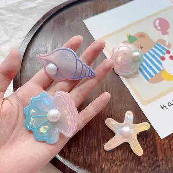 Аксессуары для волос Заколка для волос в виде ракушки Жемчужина Милые заколки Красочные заколки для волос в виде морской звезды Повседневная жизнь style4