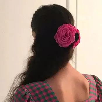 Аксессуары для волос Заколка в виде акулы Шифоновая заколка для челюсти Цветочная заколка для волос Коготь розы Крабовая заколка для волос Цветочная заколка для волос
