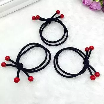 Аксессуары для волос Завязанное кольцо для волос Веревка для волос Головная веревка Галстук для волос 1pcs красный