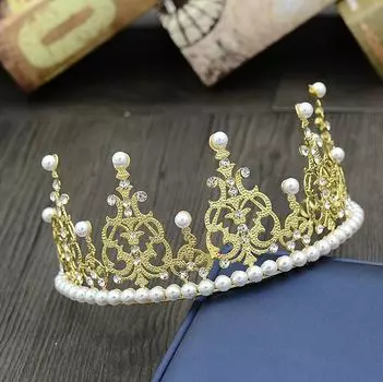 Аксессуары для выпечки на день рождения Большие цветы в форме короны Украшение для торта на день рождения Подсветка из жемчуга Тиара Аксессуары для волос Повязка на голову