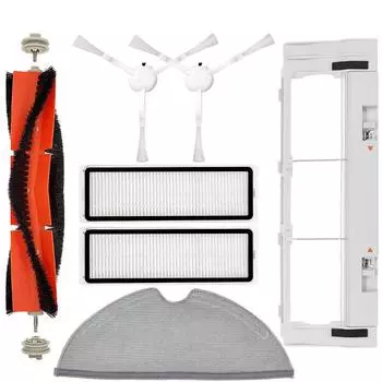 Аксессуары для Xiaomi MI Robot Vacuum-Mop / MIJIA 1C STYTJ01ZHM Комплект запасных частей для пылесоса, основная щетка, крышка щетки, фильтры, тряпки для швабры Kit 11