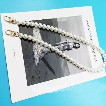 Аксессуары для замены сумок, цепочка для сумок, ручка для сумки-тоут с бисером, цепочка для сумки с жемчугом, ремень для сумки через плечо 30cm