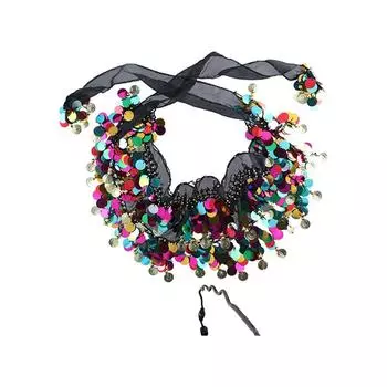 Аксессуары для женщин Пояс для танца живота Цепочка Пояс для танца живота Костюмы для танца живота Шарф на бедра красный