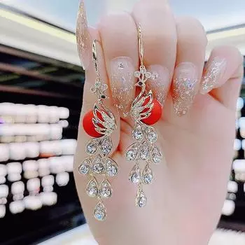 Аксессуары для женщин, темпераментные длинные серьги с кисточками для женщин, роскошные висячие серьги высокого качества, ювелирные изделия для свадебной вечеринки, подарок белый