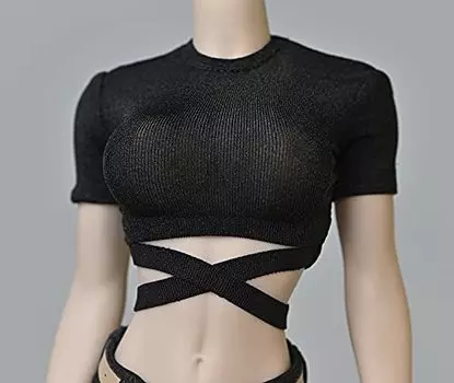 Аксессуары для женской сексуальной куклы с передним ремешком и одеждой, отличной от [TOYBARJAPAN] 1/6 фигурки/Красивая футболка (голова, тело, обувь,