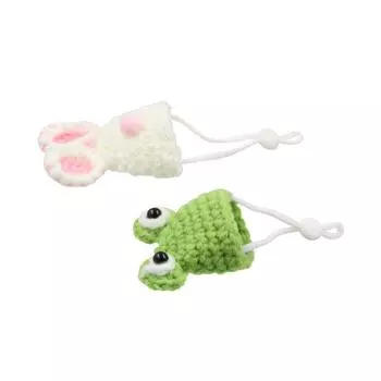 Аксессуары для животных из мультфильмов Мягкий шерстяной вязаный головной убор в виде кролика Шапка для морской свинки Шапка для ежа Шапка для хомяка D