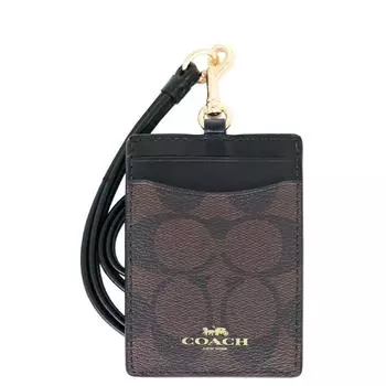 Аксессуары F63274 Коричневый x Черный Signature [Coach] (Дело карты) Мужская Женская [Продукт Outlet] [Продукт]