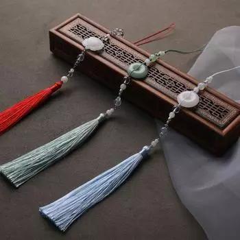 Аксессуары Hanfu Подвеска с кисточками Имитация нефрита Подвеска с имитацией нефрита Лотос Подвеска на талию