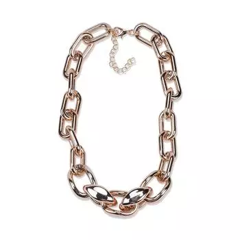 аксессуары: Хип-хоп хипстерское золотое преувеличенное ожерелье, панк-стиль простое геометрическое ожерелье с вырезами