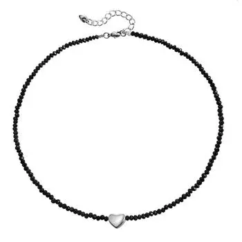 Аксессуары Хрустальное стекло Рисовые бусины Черный Желчный камень Любовь Цепочка на ключицу Ветер Простой Кулон Женский