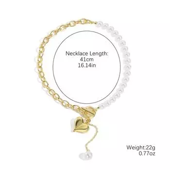 Аксессуары Имитация Жемчуга Бисером Ракушка Раковина Ожерелье Пляж Океанский Ветер Простая Цепочка для Ключицы