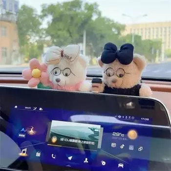 Аксессуары, используемые для украшения рычага переключения передач автомобиля Милые куклы-поворотники Куклы-дворники Зеркало заднего вида Украшения для автомобиля Интернет Знаменитости