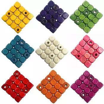 Аксессуары Изготовление ювелирных изделий своими руками для квадратных бусин ручной работы 100 шт 6 мм оптовая продажа деревянные бусины