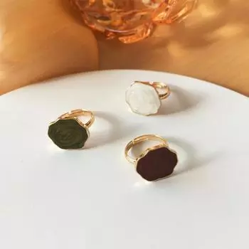 Аксессуары Капающие масляные девушки Женщины Нерегулярные кольца Модные украшения Кольцо на палец Женские кольца белый