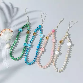 Аксессуары Кристалл Камень Бусины Ремешок для мобильного телефона Цепочка для мобильного телефона Ремешок для сотового телефона синий