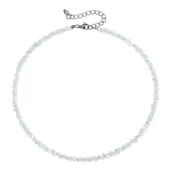 Аксессуары Легкая Роскошь Многогранный Стеклянный Кристалл Ожерелье Женственное Простое Премиальное Ожерелье