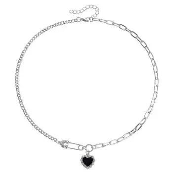 Аксессуары, Летнее черное ожерелье-чокер для женщин, Премиальное чувство, Соединение булавками, Сладкая крутая цепочка для ключицы