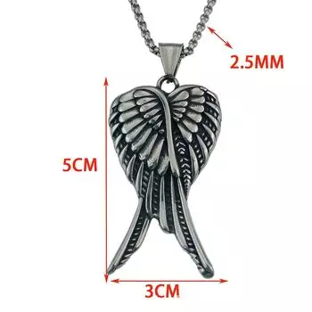 Аксессуары Личность Мода Крылья Нержавеющая сталь Подвеска Ожерелье Трендовые аксессуары Титановая сталь Цепочка для свитера