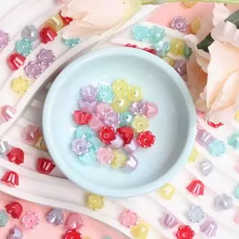 Аксессуары Материал брелок 9*6,7 мм DIY Ручная работа Ландыш Изготовление ювелирных изделий Акриловые серьги 40 шт. Цветочный сосуд Бусины россыпью Мода разноцветный