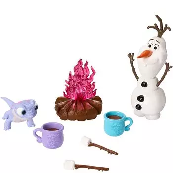 Аксессуары MATTEL возрастом 10 лет и HLW62 Disney/Frozen Олаф/Саламандра (Набор Такиби) [Набор фигурок] [3 шт.]